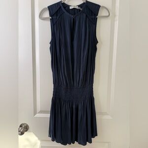 Ramy Brook Blouson Mini Dress Navy Sz XS